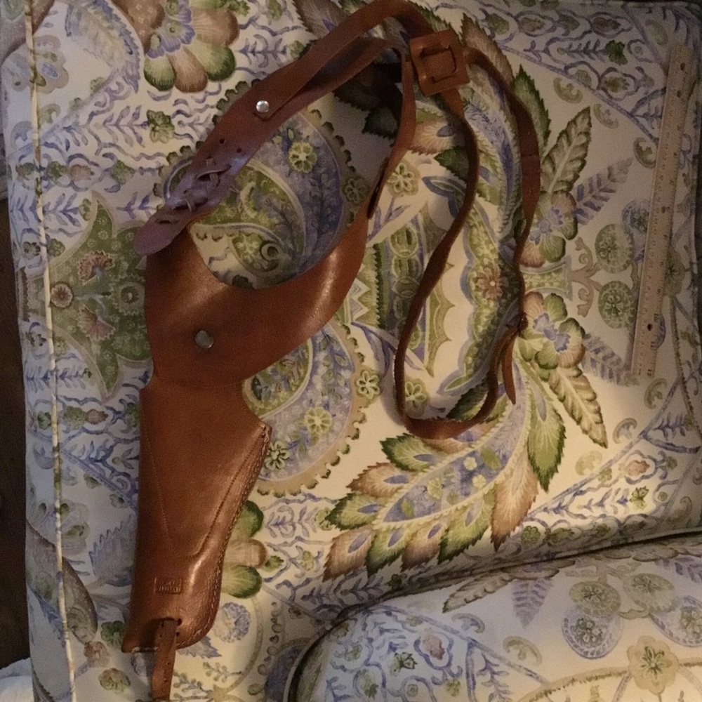 Genuine Leather Brown Shoulder Holster Strap